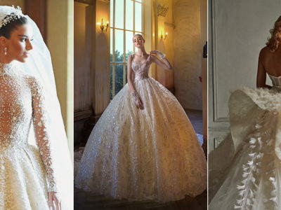 15 Sparkly Wedding Dresses Featuring Stunning Embellishment and Detailing