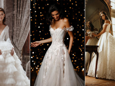 15 Stunning Wedding Dresses Featuring Mixed Fabrics and Textural Contrast