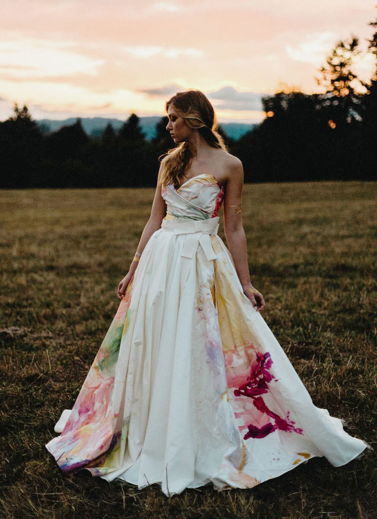 Unexpected Mix of Colors! 15 Colored Wedding Dresses and Evening Gowns ...