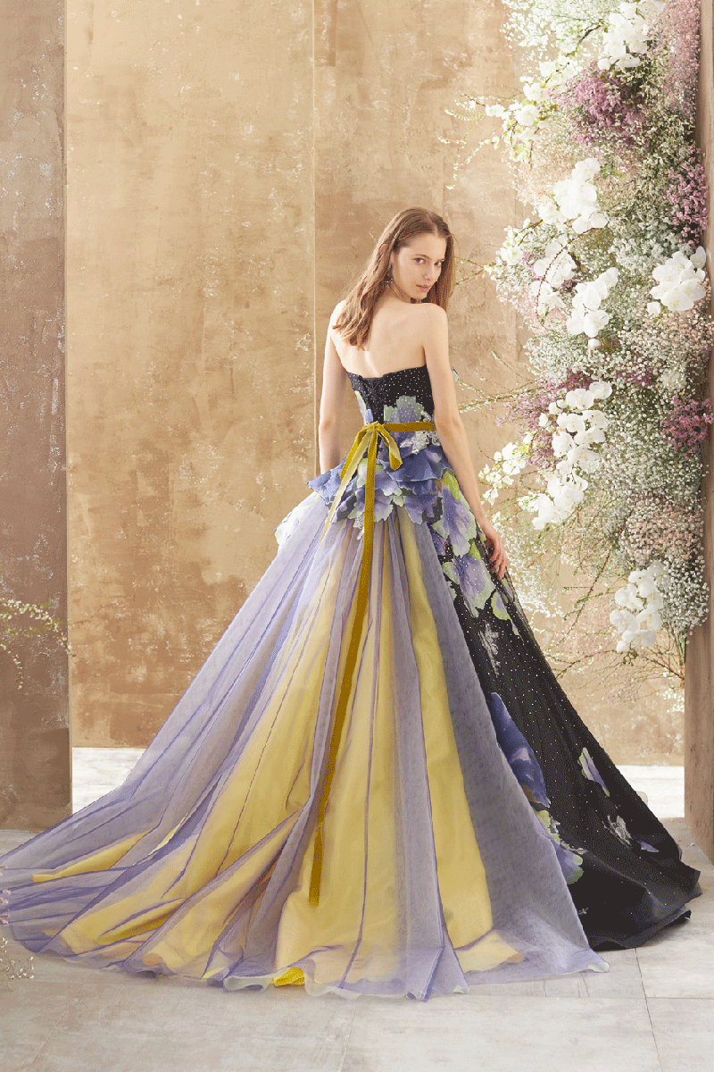 colored wedding dress gown