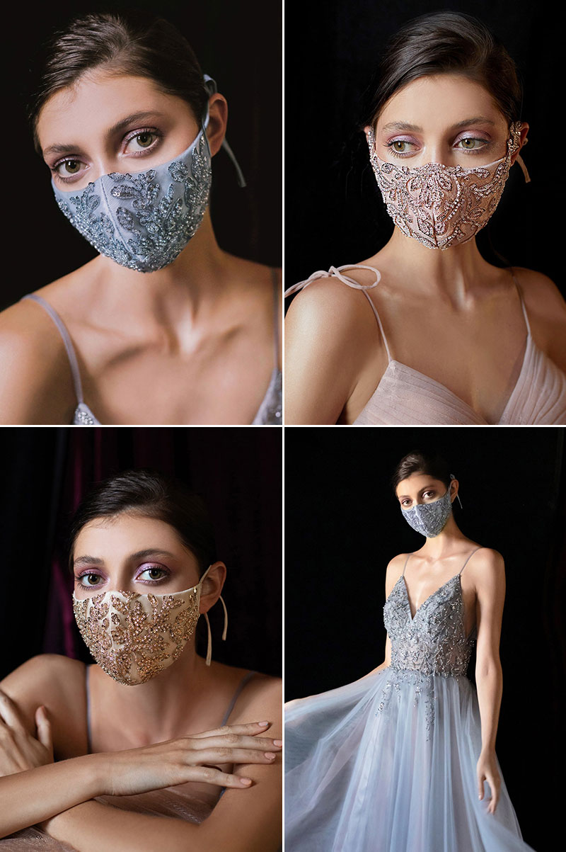 wedding bridal face mask