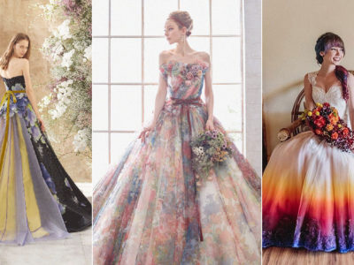 Unexpected Mix of Colors! 15 Colored Wedding Dresses and Evening Gowns