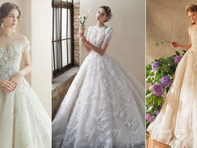 15 Ethereal Flower-Inspired Wedding Dresses For Your White Garden Wedding
