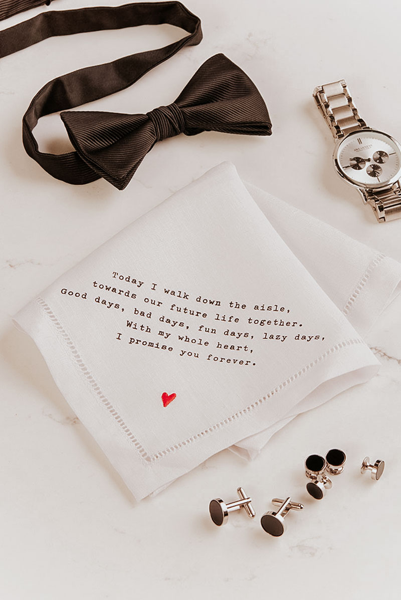Groom Love Note Handkerchief